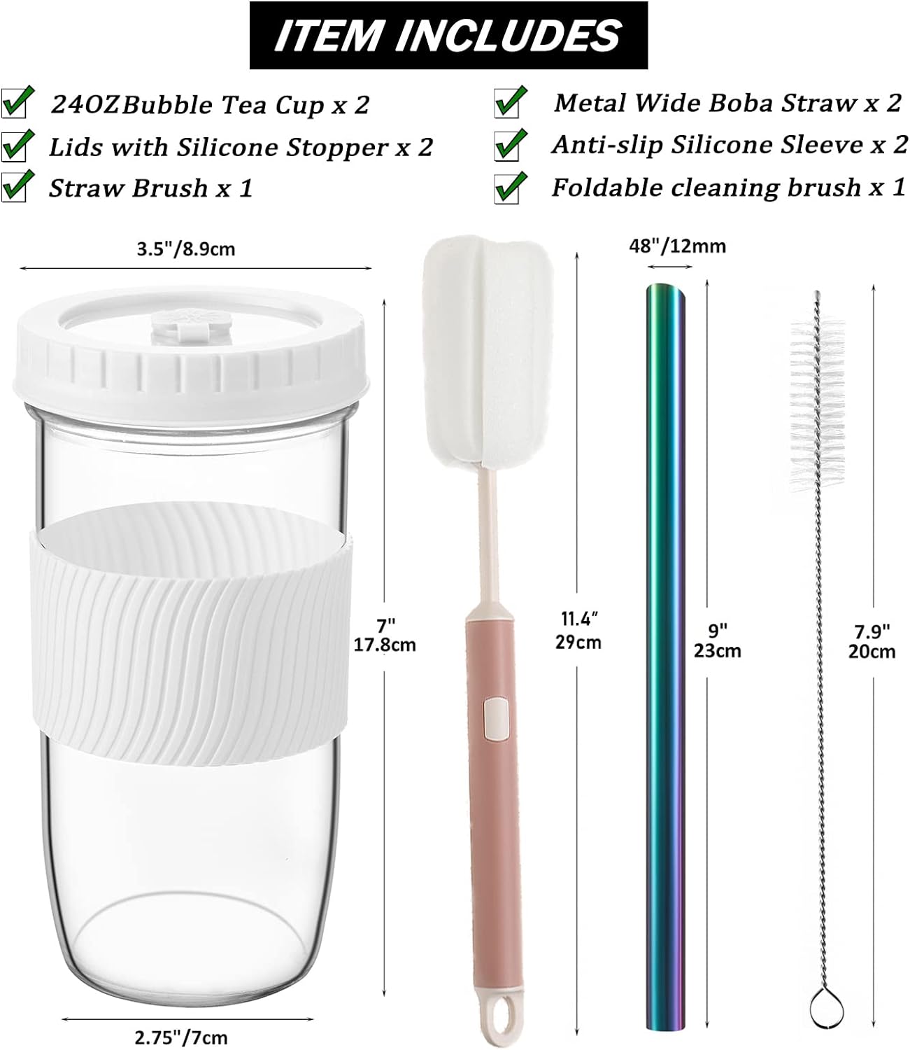 Reusable Boba Cup Set (2-Pack)