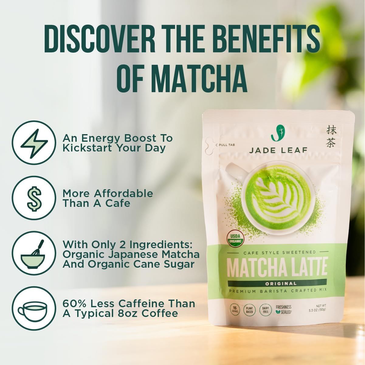 Organic Café-Style Matcha Latte Mix