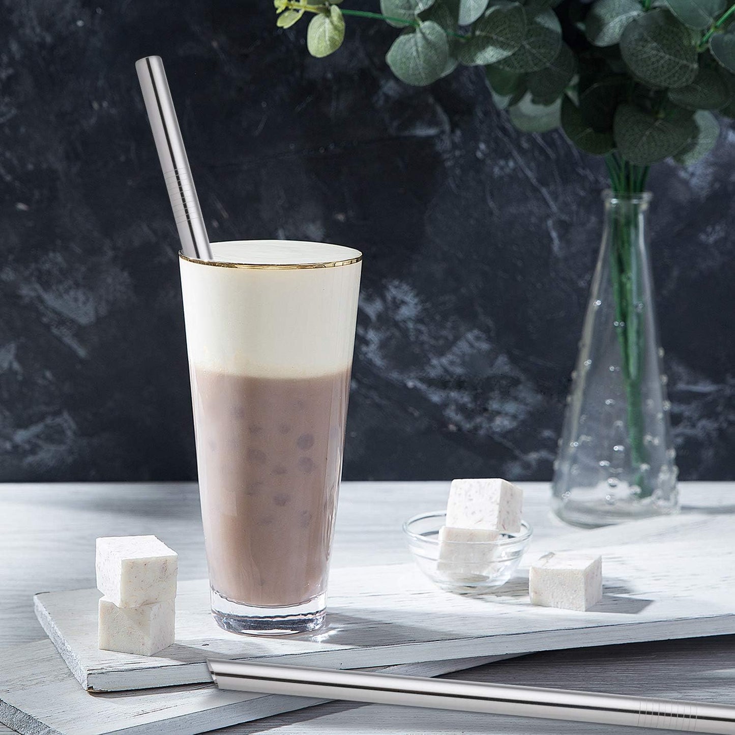Stainless Steel Boba Straws (2-Pack)