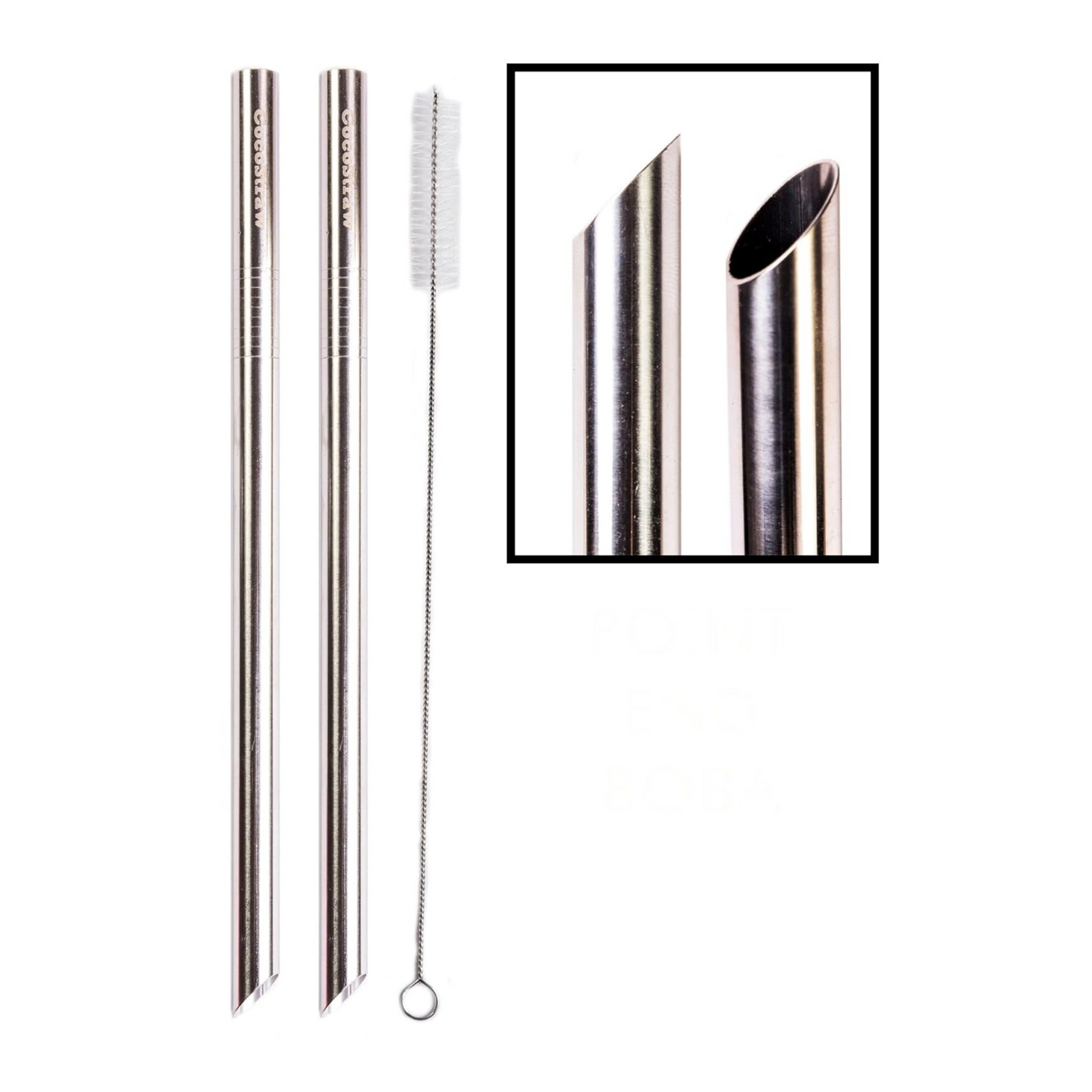 Stainless Steel Boba Straws (2-Pack)