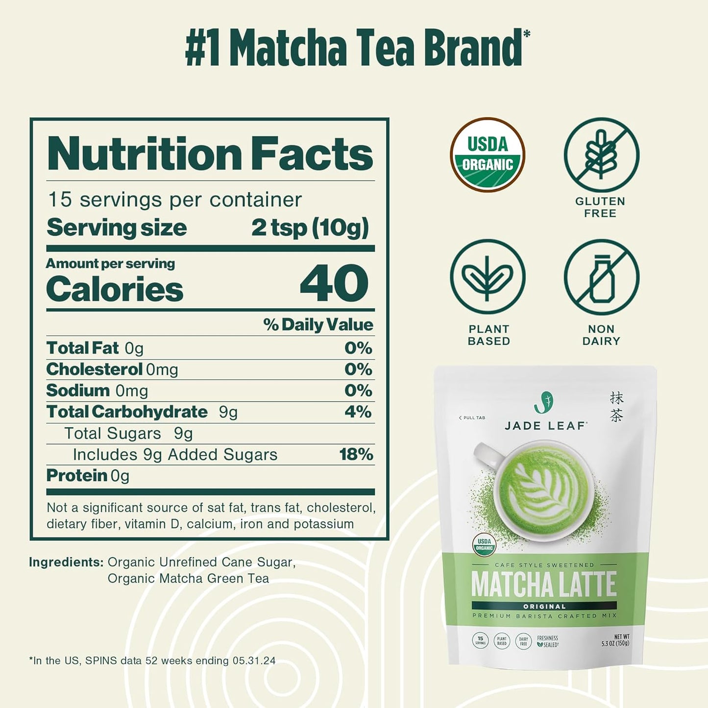 Organic Café-Style Matcha Latte Mix
