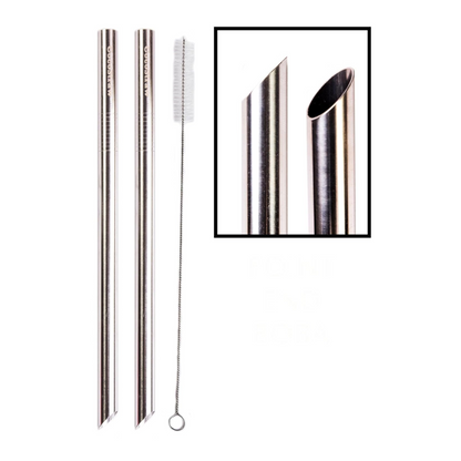 Stainless Steel Boba Straws (2-Pack)